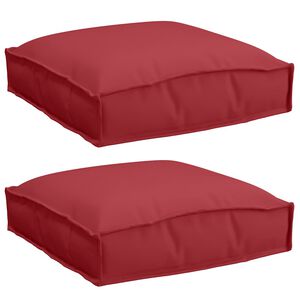 vidaXL Coj&iacute;n 2 pcs Rojo vino 40 x 40 x 8 cm Tela Oxford