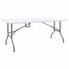 vidaXL Mesa de jard&iacute;n plegable HDPE blanco 180x72x72 cm