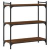 vidaXL Librer&iacute;a 3 estantes madera ingenier&iacute;a roble marr&oacute;n 80x30x86 cm