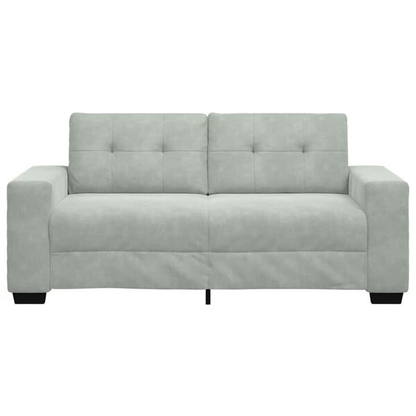 vidaXL Sofá Loveseat gris claro 140 cm terciopelo