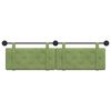 vidaXL Cabecera Colgante Verde claro 190 x 55 x 5 cm Terciopelo