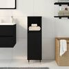 vidaXL Gabinete de Ba&ntilde;o con estante Roble Negro 30 x 30 x 100 cm