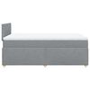 vidaXL Cama box spring con colch&oacute;n tela gris claro 120x200 cm