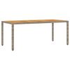 vidaXL Mesa de jard&iacute;n superficie madera acacia rat&aacute;n gris 190x90x75cm