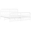 vidaXL Estructura cama sin colch&oacute;n con estribo metal blanco 200x200 cm
