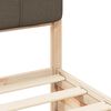 vidaXL Estructura de Cama con Cabecera Tapizada Taupé 150 x 200 cm