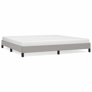 vidaXL Cama sin colch&oacute;n tela gris claro 200x200 cm