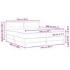vidaXL Cama box spring con colch&oacute;n Gris oscuro 160 x 200 cm tela