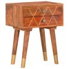 vidaXL Mesita de noche de madera maciza de mango 43x30x58 cm