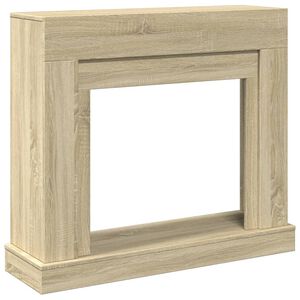 vidaXL Borde de chimenea madera ingenier&iacute;a roble Sonoma 100x30x87,5 cm