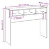 vidaXL Mesa consola madera contrachapada envejecida 105x30x80 cm