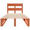 vidaXL Cama sin colchón madera maciza de pino marrón cera 100x200 cm