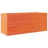 vidaXL Jardinera de madera maciza de pino marr&oacute;n cera 110x40x46 cm