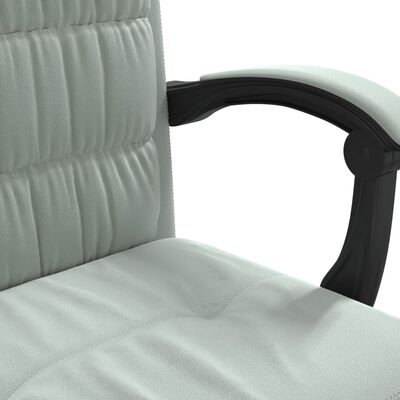 vidaXL Silla de oficina reclinable de terciopelo gris claro