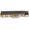 vidaXL Conjunto de sof&aacute;s de exterior 7 pcs Natural y Antracita