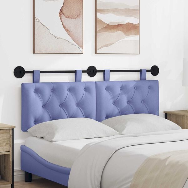 vidaXL Cabecera Colgante Azul jeans 150 x 55 x 7 cm tela