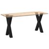 vidaXL Patas para mesa de comedor en forma de X (2 unidades), color negro, 50 x (72-73) cm, acero