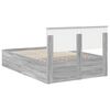 vidaXL Estructura de cama con cabecera Gris Sonoma 120 x 200 cm