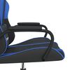 vidaXL Silla gaming de masaje cuero sint&eacute;tico negro y azul