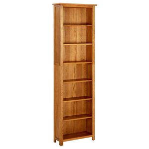 vidaXL Estanter&iacute;a de 7 niveles madera maciza de roble 60x22x200 cm