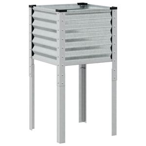 vidaXL Jardinera de jard&iacute;n 45x45x88 cm de acero galvanizado