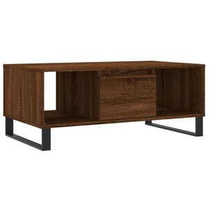 vidaXL Mesa de centro madera contrachapada marr&oacute;n roble 90x50x36,5 cm