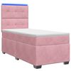 vidaXL Cama box spring con colch&oacute;n Rosa 90 x 200 cm Terciopelo