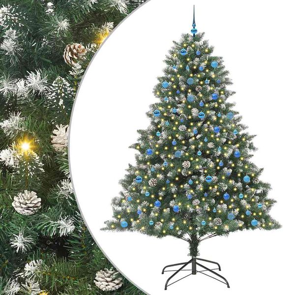 vidaXL &Aacute;rbol de Navidad artificial Verde 240 cm PVC, Pl&aacute;stico y Acero