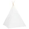 vidaXL Tienda tipi ni&ntilde;os y bolsa piel melocot&oacute;n blanco 120x120x150cm