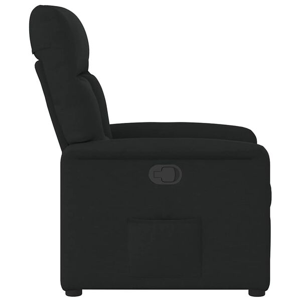 vidaXL Sillón reclinable de tela negro