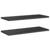 vidaXL Estantes de pared 2 uds acero inoxidable negro 100x40 cm
