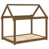 vidaXL Cama para perros madera maciza pino marr&oacute;n miel 111x80x100 cm
