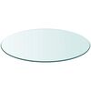 vidaXL Tablero de mesa de cristal templado redondo 400 mm