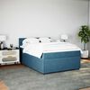 vidaXL Cama box spring con colch&oacute;n terciopelo azul 160x200 cm