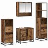 vidaXL Juego de muebles de ba&ntilde;o 4 uds. Madera envejecida