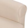 vidaXL Sill&oacute;n de masaje elevable tela color crema