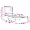 vidaXL Estructura de Cama con Cabecera Tapizada Taup&eacute; 90 x 200 cm