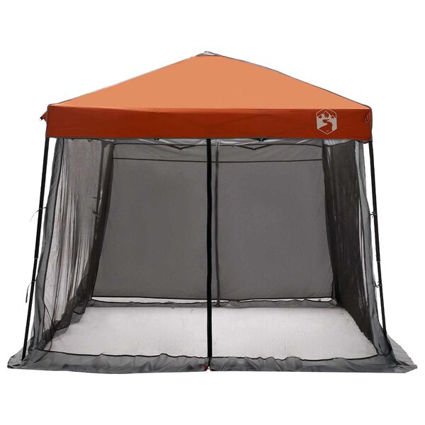 vidaXL Juego de Tienda de Camping 2 pcs Gris y naranja Tafet&aacute;n y Tela