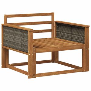 vidaXL Sof&aacute; intermedio de exterior Madera de Acacia S&oacute;lida Natural