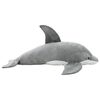 vidaXL Delf&iacute;n de peluche gris