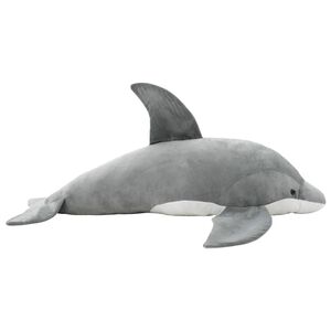 vidaXL Delf&iacute;n de peluche gris