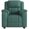 vidaXL Sillón de masaje reclinable de tela verde oscuro