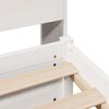 vidaXL Cama con estanter&iacute;a sin colch&oacute;n madera maciza blanca 100x200 cm