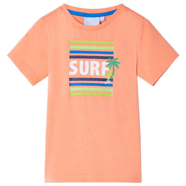 Camiseta infantil naranja ne&oacute;n 104
