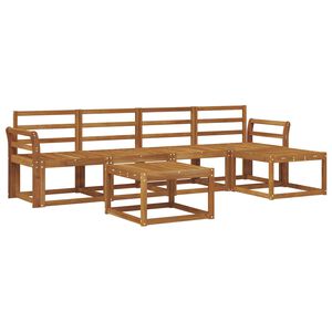 vidaXL Conjunto de sof&aacute;s de exterior 6 pcs Natural