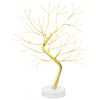 vidaXL Mini &aacute;rbol de Navidad starburst 2 uds. Dorado 12 x 50 cm Acero