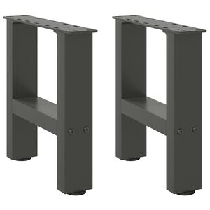 vidaXL Patas para mesa de centro antracita (2 unidades, 30 x 31 cm, acero)