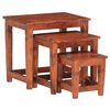 vidaXL Mesas apilables 3 unidades madera maciza de acacia