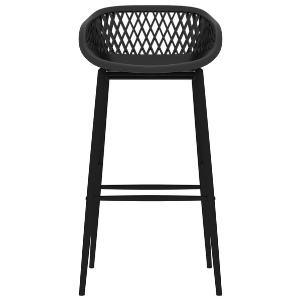 vidaXL Taburetes de cocina 2 unidades negro