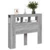 vidaXL Cabecero LED madera ingeniería gris Sonoma 120x18,5x103,5 cm